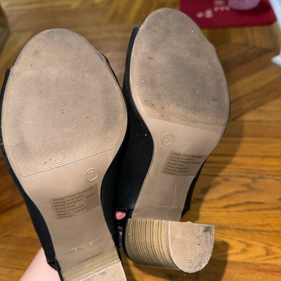 gap wedged black open toe boots - Picture 4 of 5